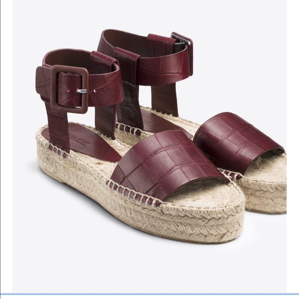Burgundy Crocs Platform Espadrilles - image 1